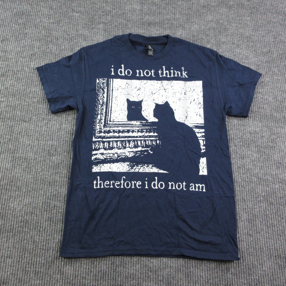I Do Not Think Shirt Mens M Blue Cotton Crew Neck Jersey Gildan Graphic Tee